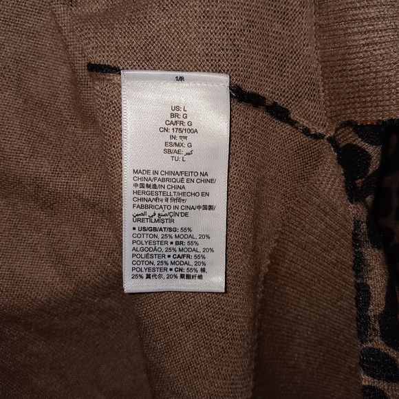 Amazon essentials women's open cardigan size large animal prints brown - Picture 4 of 7